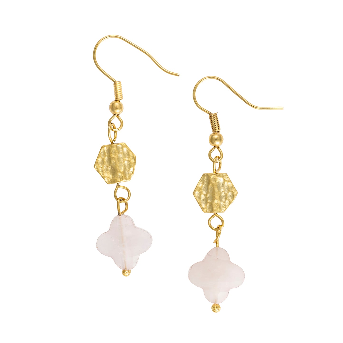 Leilani Earrings in Rose Quartz