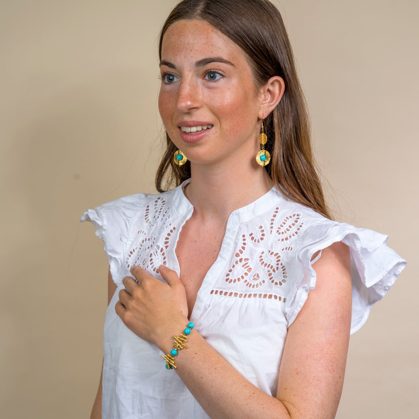 Cosima Earrings in Turquoise