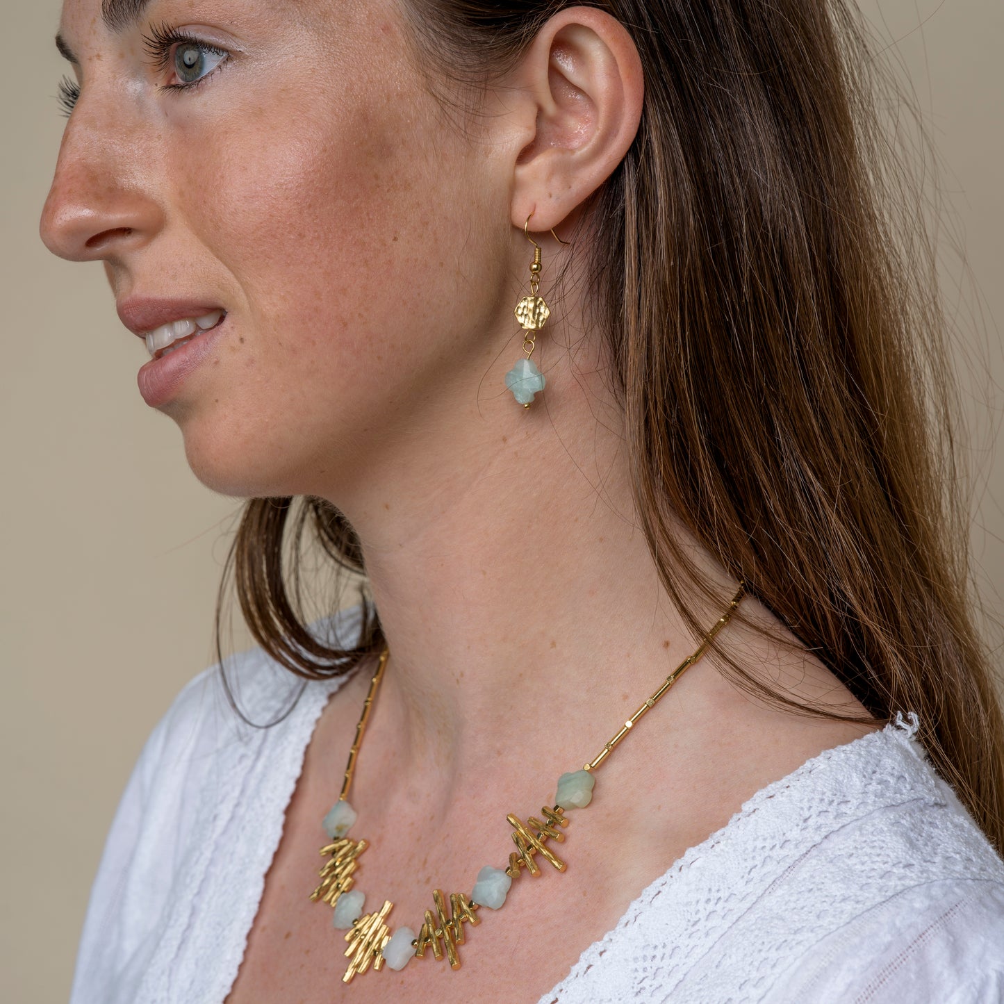 Leilani Earrings in Amazonite