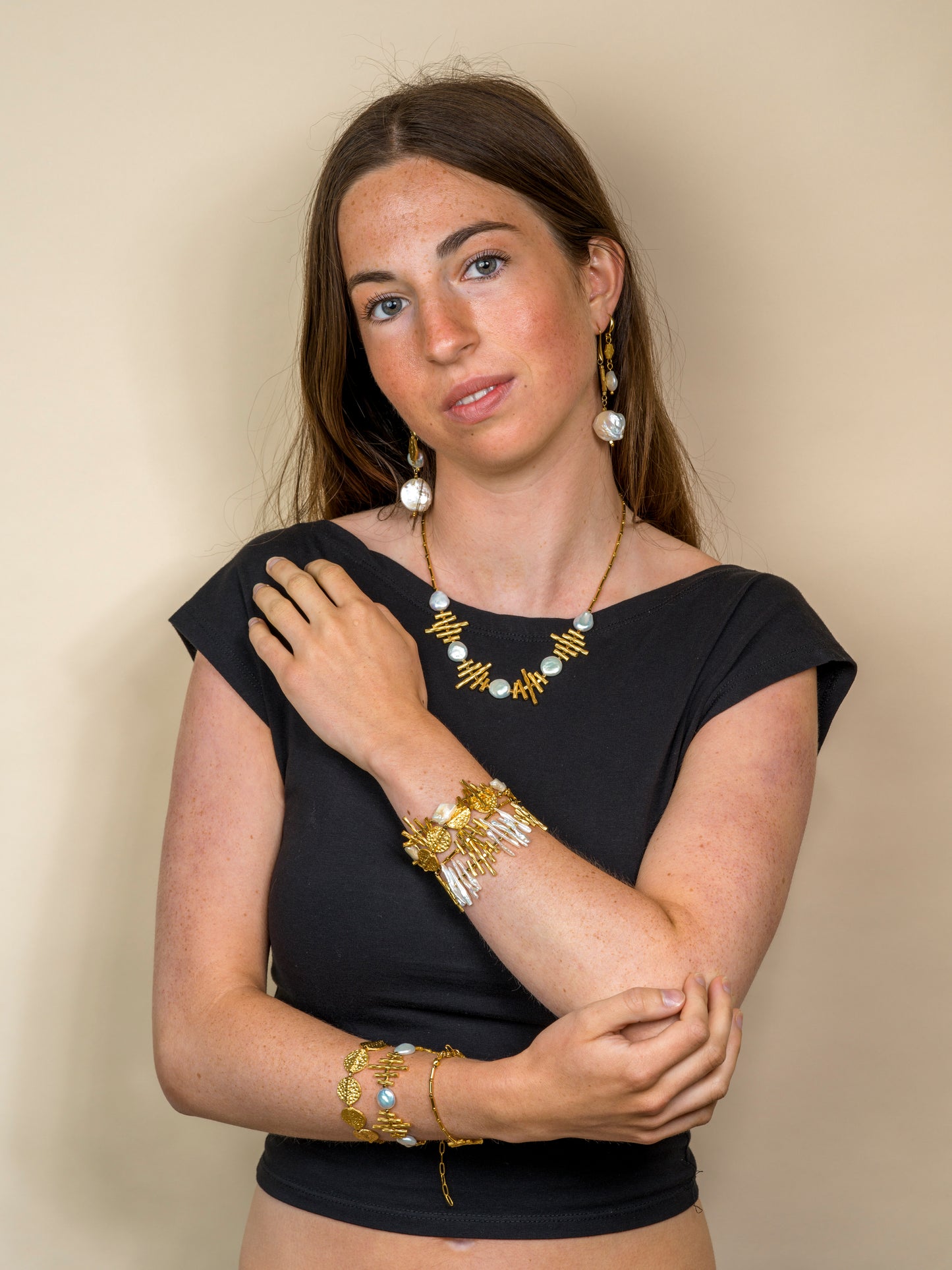 Aurora Large Pearl Earrings