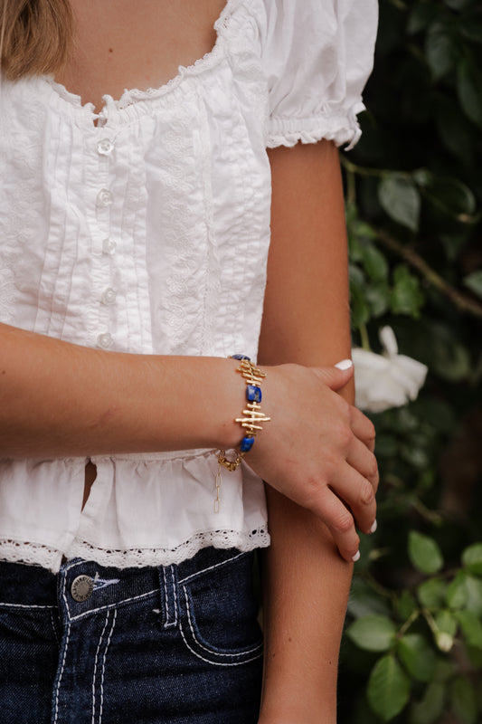 Amelie Bracelet in Lapis Lazuli