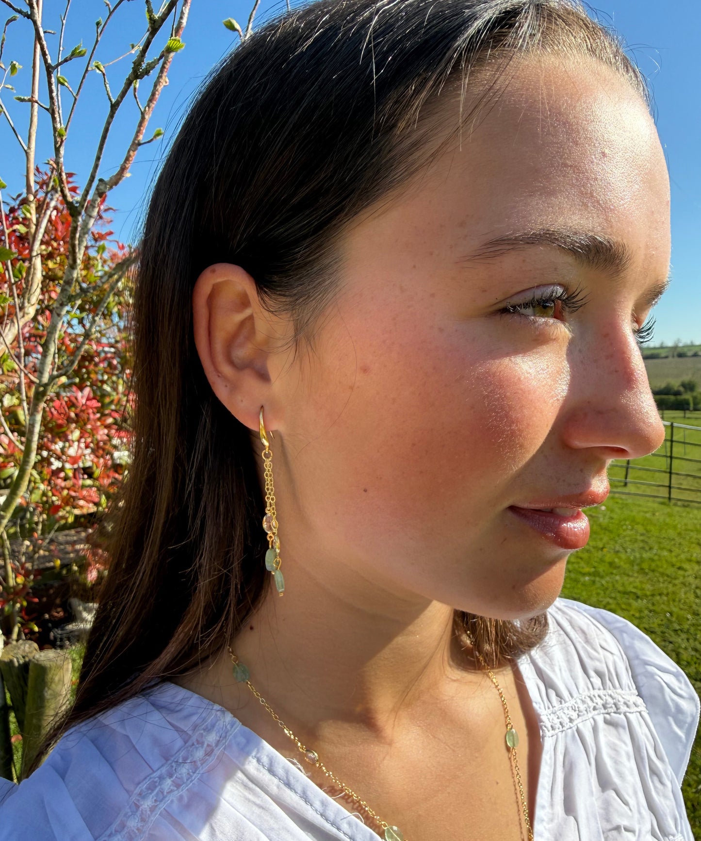 Daisy Earrings in Aventurine