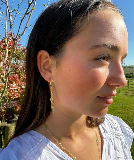 Daisy Earrings in Aventurine