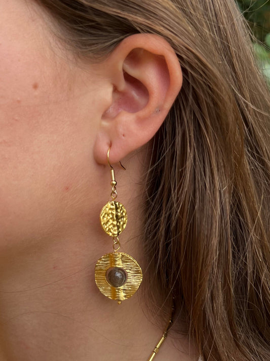 Cosima Earrings in Labradorite