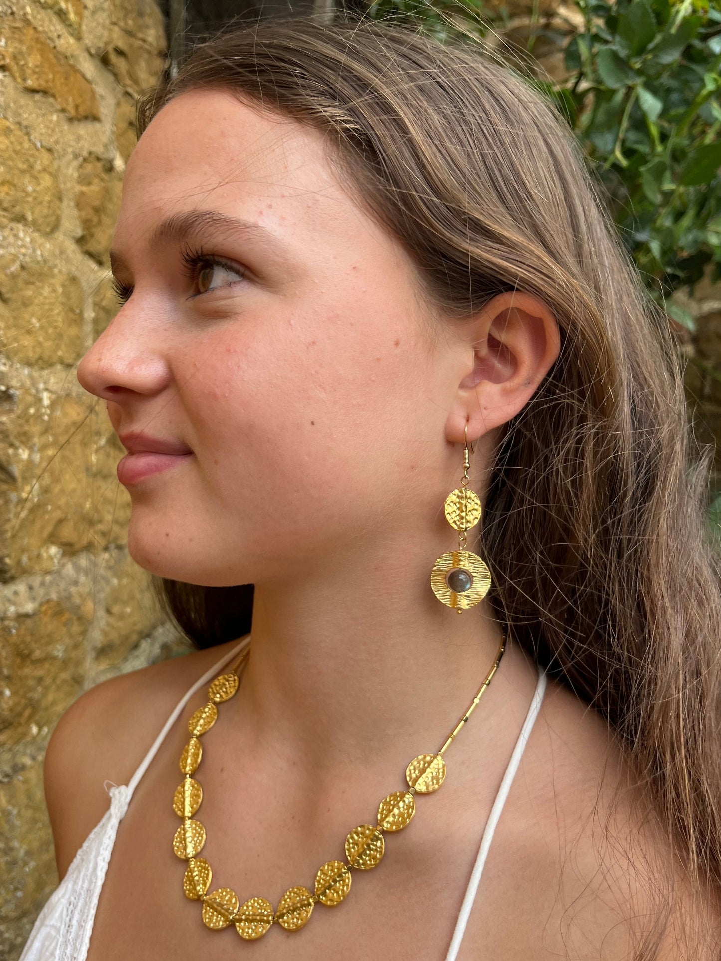 Cosima Earrings in Labradorite