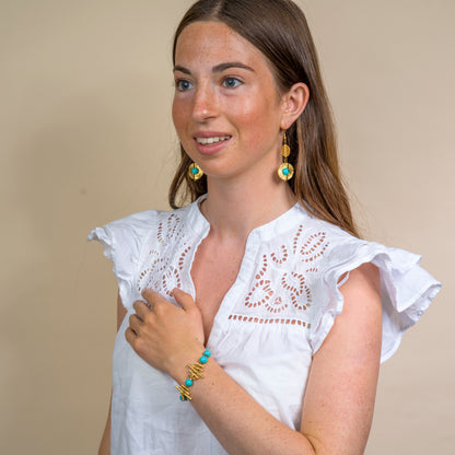 Cosima Earrings in Turquoise