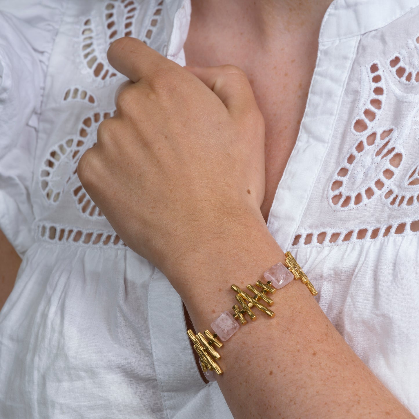 Amelie Bracelet in Rose Quartz