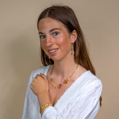 Leilani Necklace in Rose Quartz