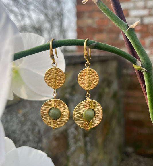 Cosima Earrings in Canadian Jade