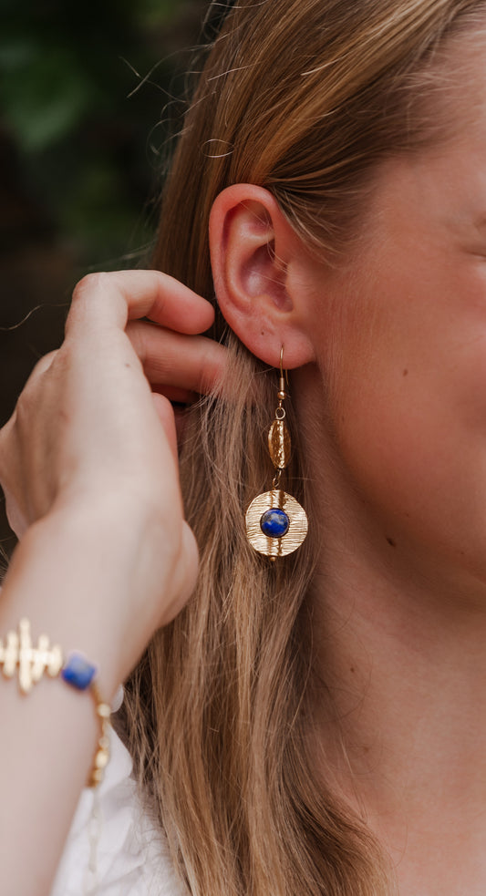 Cosima Earrings in Lapis Lazuli