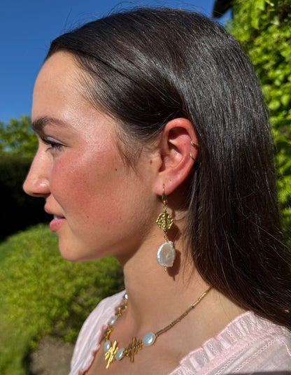 Aurora Large Pearl Earrings