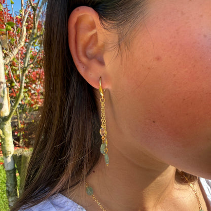 Daisy Earrings in Aventurine