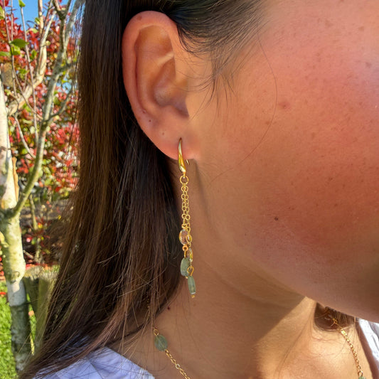 Daisy Earrings in Aventurine