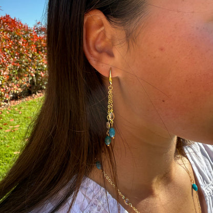 Daisy Earrings in Apatite