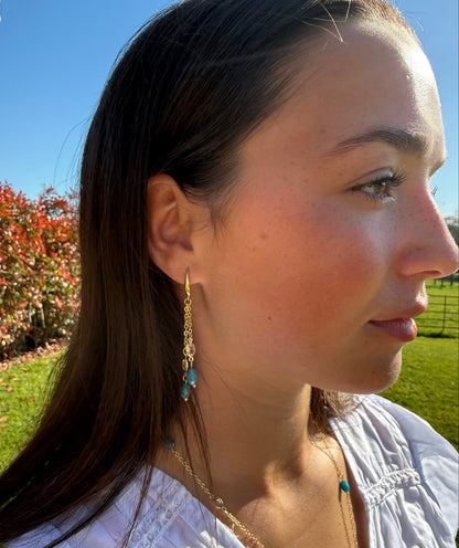 Daisy Earrings in Apatite