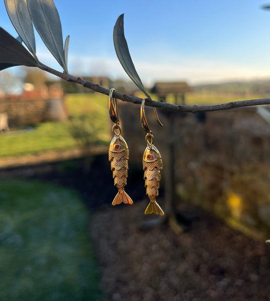 Xenia Earrings (Orange Eye)