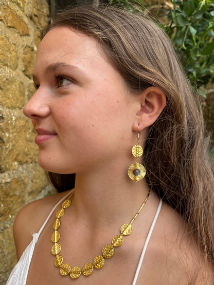 Cosima Earrings in Labradorite